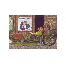 V-Twin Freedom Riders Die-Cut Tin Sign 48-0217