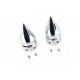 V-Twin Front Axle Cover Set Pike Style Chrome Plated 3275-2
