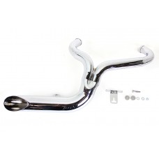 V-Twin FXD 2:1 Lake Side Pipe Exhaust Chrome 30-0678