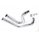 V-Twin FXST Zoomies Exhaust Drag Pipe Set Chrome 30-0656