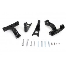 V-Twin Gloss Black Passenger Footboard Mount Kit 27-0383 50459-06