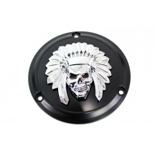 V-Twin Indian Skull Derby Cover Black 42-0275