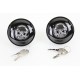 V-Twin Keyed Gas Cap Set Vented and Non-Vented Black 38-0652