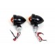 V-Twin LED Bullet Turn Signal Set Black with Amber Lens 33-1654