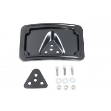 V-Twin License Plate Bracket Curved Laydown Style Black 42-1190