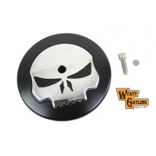 V-Twin Wyatt Gatling Skull Air Cleaner Cover Insert 34-1400