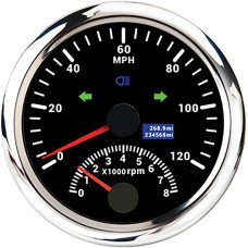 V-Twin 85mm GPS Speedometer and Tachometer Gauge 39-0014