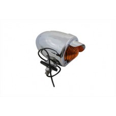 V-Twin Bullet Style Amber Marker Lamp With Visor 33-0433