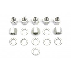 V-Twin Zinc Plated Cylinder Base Nuts and Washers 8105-16T
