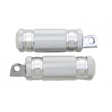 Silver Knurled Four Grooved Footpeg Set 27-2103