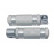 Silver Knurled Four Grooved Footpeg Set 27-2104