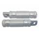Silver Knurled Four Grooved Footpeg Set 27-2105