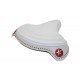 White Leather Solo Seat with Skirt 47-0947