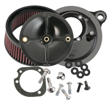 S&amp;S Cycle Air Cleaner, Kit, Stealth, Stock Bore Throttle by Wire, CARB EO# D-355-30, 2008-'16 Touring,'16-'17 ST, except Tri-Glide&CVO Models 170-0301B
