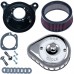 S&amp;S Chrome Mini Teardrop Stealth Air Cleaner Kit for 2001-'17 bt with Delphi EFI, except Throttle by Wire 170-0441