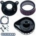 S&amp;S Gloss Black Mini Teardrop Stealth Air Cleaner Kit for 2001-'17 bt with Delphi EFI, except Throttle by Wire CARB 170-0442