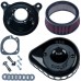 S&amp;S Gloss Black Mini Teardrop Stealth Air Cleaner Kit for 1991-2006 xl with Stock CV Carb 170-0450