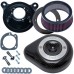 S&amp;S Cycle Stealth Air Cleaner Kit With Carbon Fiber Teardrop for 2001-'17 Twin Cam Models, except Throttle by Wire 170-0499