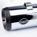 S&amp;S Cycle Grand National Slip-On Mufflers Chrome with Black End Caps - 4" for 1995-16 Touring Models, 2009-19 Tri Glide Models 550-0689