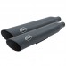 S&amp;S Cycle Slash Cut Slip-On Mufflers Black with Slash Down End - 3.25" for 1995-2009 Dyna models with staggered exhaust (FXD, FXDB, etc) 550-0720