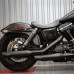 S&amp;S Cycle Slash Cut Slip-On Mufflers Black with Slash Down End - 3.25" for 1995-2009 Dyna models with staggered exhaust (FXD, FXDB, etc) 550-0720