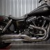 S&amp;S Cycle Slash Cut Slip-Ons for 2008-17 Fat Bob, 2010-17 Wide Glide, 2017 Low Rider S Dyna Models, Chrome 550-0722