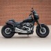 S&amp;S Cycle Grand National 2-2 50 State Exhaust System, Chrome with Black End Caps for 2018-19 HD Softail Fat Bob M8 Models 550-0781