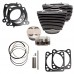 S&amp;S Cycle M8 Big Bore Kit, 107 to 124, Black with Highlighting, 4.250 bore x 4.375 stroke 910-0625