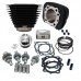 S&amp;S Cycle Hooligan Kit - 1200cc to 1250cc for 2000-'19 HD Sportster Models - Wrinkle Black 910-0701