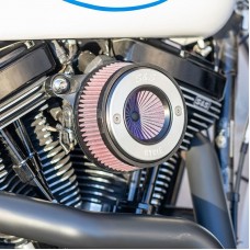 S&amp;S Cycle Air Cleaner, Kit, Stealth, Air Stinger, w/ Anodized Ring, 2001-'17 EFI bt except Throttle by Wire 170-0716