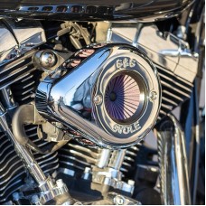 S&amp;S Cycle Air Cleaner, Kit, Stealth, Air Stinger, w/ Chrome Teardrop, 2001-'17 EFI bt except Throttle by Wire 170-0721