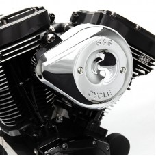 S&S Cycle Chrome Stealth Teardrop Air Cleaner Kit for 2008-'16 Touring and '16-'17 Softail Models Includes 170-0301B, CARB EO# D-355-24 170-0301B S&S Cycle Chrome Stealth Teardrop Air Cleaner Kit for 2008-'16 Touring and '16-'17 Softail Models Includes 170-0301B, CARB EO# D-355-24 170-0301B