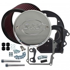 S&amp;S Cycle Air Cleaner, Kit, Stock EFI, Throttle By Wire, CARB EO# D-355-33, w/ S&S Logo Cover, Chrome, 2014-'20 Indian Chief, Classic,Vintage and Roadmaster 170-0295E