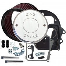 S&amp;S Cycle Air Cleaner, Kit, Stock EFI, Throttle By Wire, CARB EO# D-355-33, w/ S&S Nostalgic Script Cover, Chrome, 2014-'20 Indian Chief, Classic,Vintage and Roadmaster 170-0294E