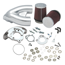 S&amp;S Cycle Induction, Kit, Intake Runner, Stock EFI, CARB EO# D-355-30, Chrome, 2007-'20 xl 170-0311E