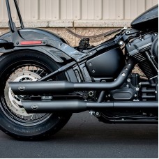 S&amp;S Cycle Muffler, Kit, Slash Cut, EC Approved, Black, M8 Softail except Heritage, and Deluxe 550-0821