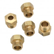 S&amp;S Cycle Nut, Plunger, Enrichment, Super E/G, 7/16-20 UNF-2A x .520", Brass, 5 Pack 11-2372