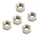 S&amp;S Cycle Nut, Throttle Shaft, HH, M7 x 1-6H x .215", Nickel, Steel, 5 Pack 11-2363