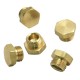 S&amp;S Cycle Plug, Bowl, Threaded, 1/2-20 UNF-2A, Brass, 5 Pack 11-2092