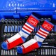 S&amp;S Cycle Socks, Crew, S&S Logo, Red/White/Blue 510-0874