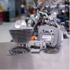 S&amp;S Cycle 883 to 1200cc Conversion Kit for 1986-2019 HD Sportster Models - Silver Finish 910-0688