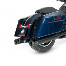 S&amp;S Cycle Grand National Slip-On Mufflers Black with Black End Caps - 4" for 1995-16 Touring Models, 2009-19 Tri Glide Models 550-0690