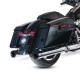 S&amp;S Cycle Grand National Slip-On Mufflers Chrome with Black End Caps - 4" for 2017-19 M8 Touring Models 550-0693