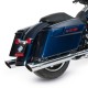 S&amp;S Cycle Slash Cut Slip-On Mufflers Chrome with Slash Down End - 4" for 1995-16 Touring Models, 2009-19 Tri Glide Models 550-0691