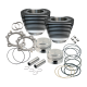 S&S Cylinder, Kit, 3-7/8″ Bore, 4.937″, 4″ Stroke, 92-1200, WBlack, 1999-’06 bt, 11 Fin 910-0204