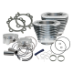 S&S Cylinder, Kit, 3.937" Bore, CP Pistons, 4.937", 4-3/8" Stroke, 920-0100, Silver, 2007-up bt, 11 Fin 910-0480