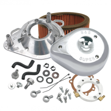S&amp;S Teardrop Air Cleaner Kit for 2001-'17 HD Stock EFI Big Twin (except Throttle By Wire and CVO) Models - Chrome 170-0303B