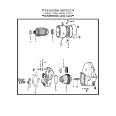 BRUSHS,(SET-4) STARTER MOTOR A-31575-81