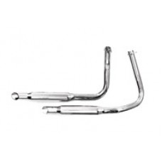 Paughco 1-3/4in. 38in. Long Staggered Dual Slash-cut Exhaust System Rigid Frame 724M