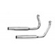 Paughco 1-3/4in. 38in. Long Staggered Dual Tapered Exhaust System Electric Start 733TM